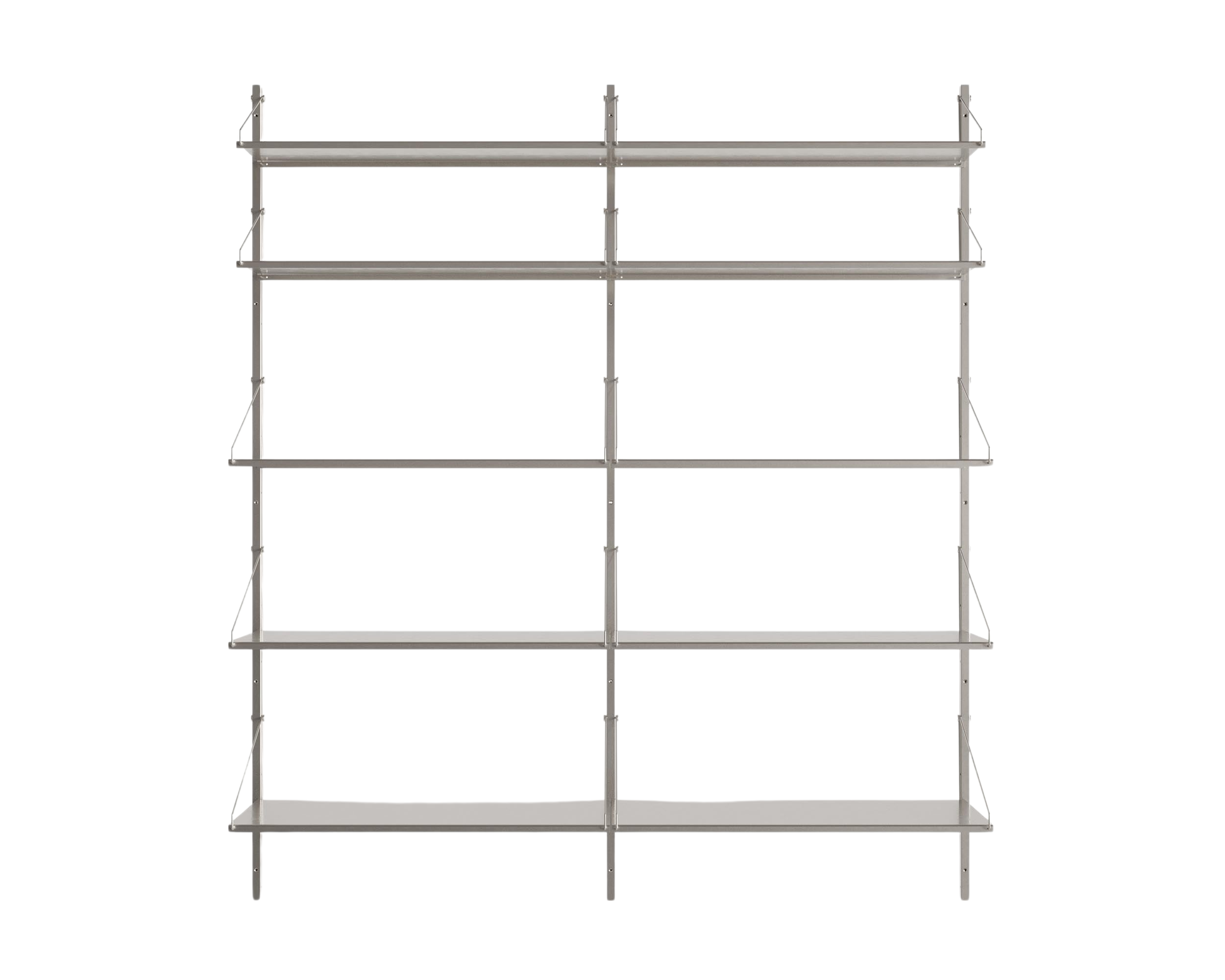FRAMA - Shelf Library Double Section | Stainless Steel | H185.2 / W80