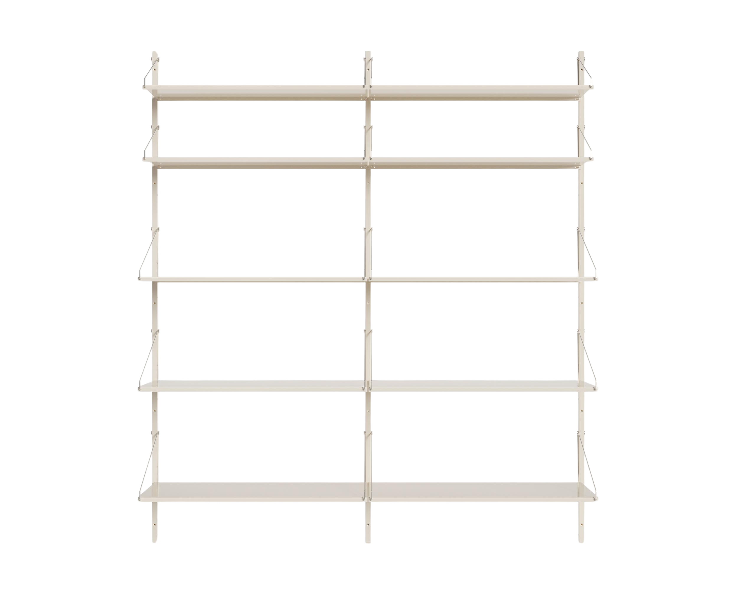 FRAMA - Shelf Library Double Section | Warm White Steel | H185.2 / W80