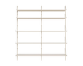 FRAMA - Shelf Library Double Section | Warm White Steel | H185.2 / W80 FRAMA