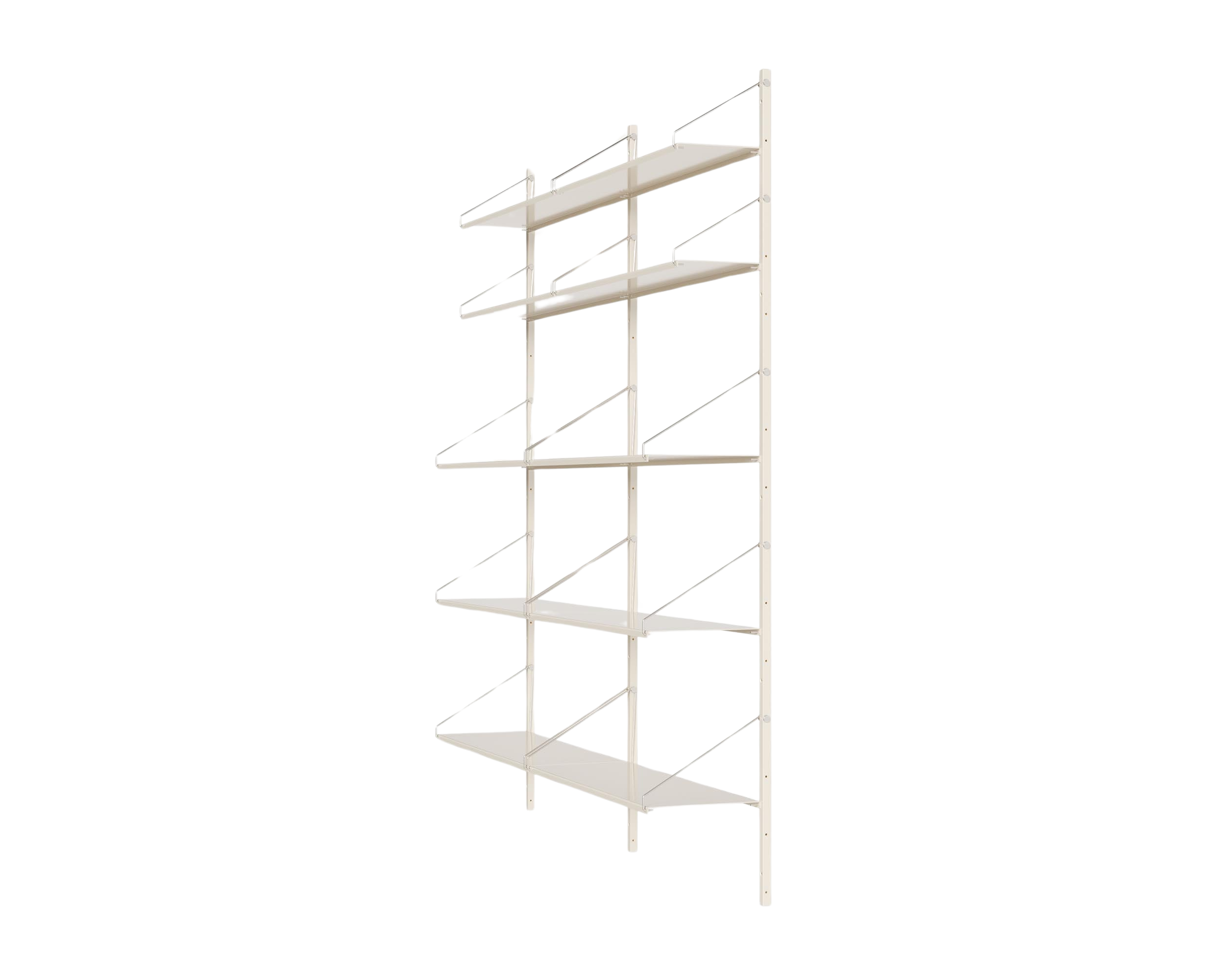 FRAMA - Shelf Library Double Section | Warm White Steel | H185.2 / W80