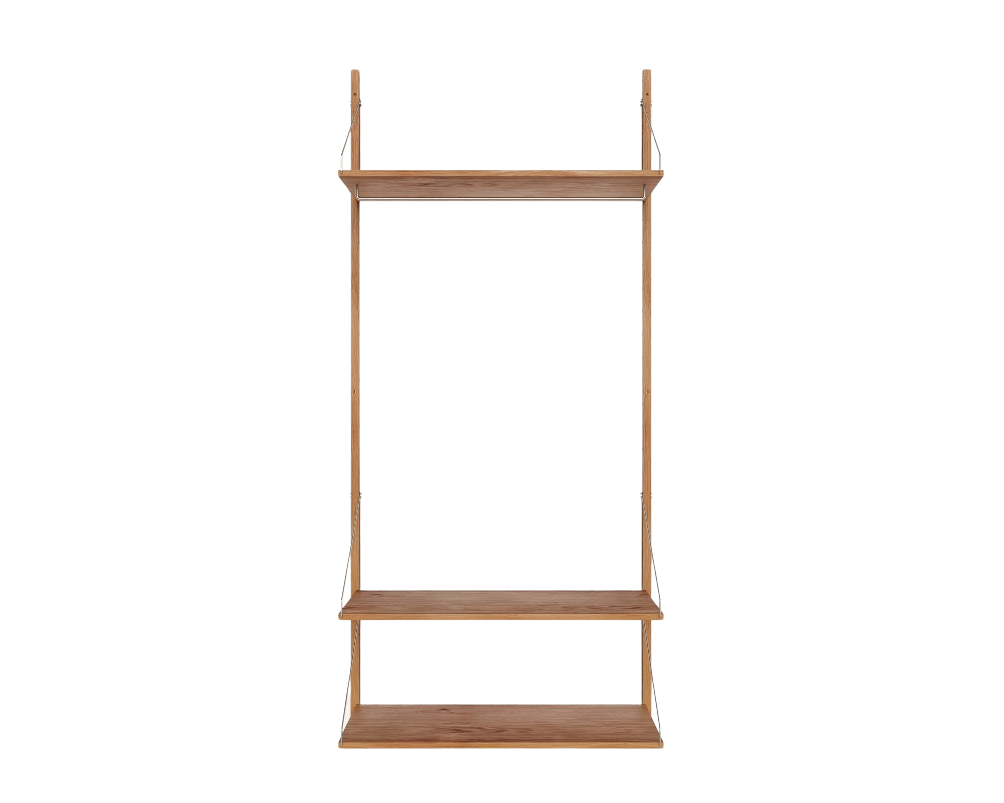 FRAMA - Shelf Library Hanger Section | Natural Oak | H185.2 / W80