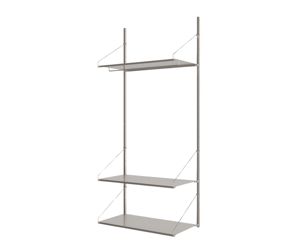 FRAMA - Shelf Library Hanger Section | Stainless Steel | H185.2 / W80 FRAMA