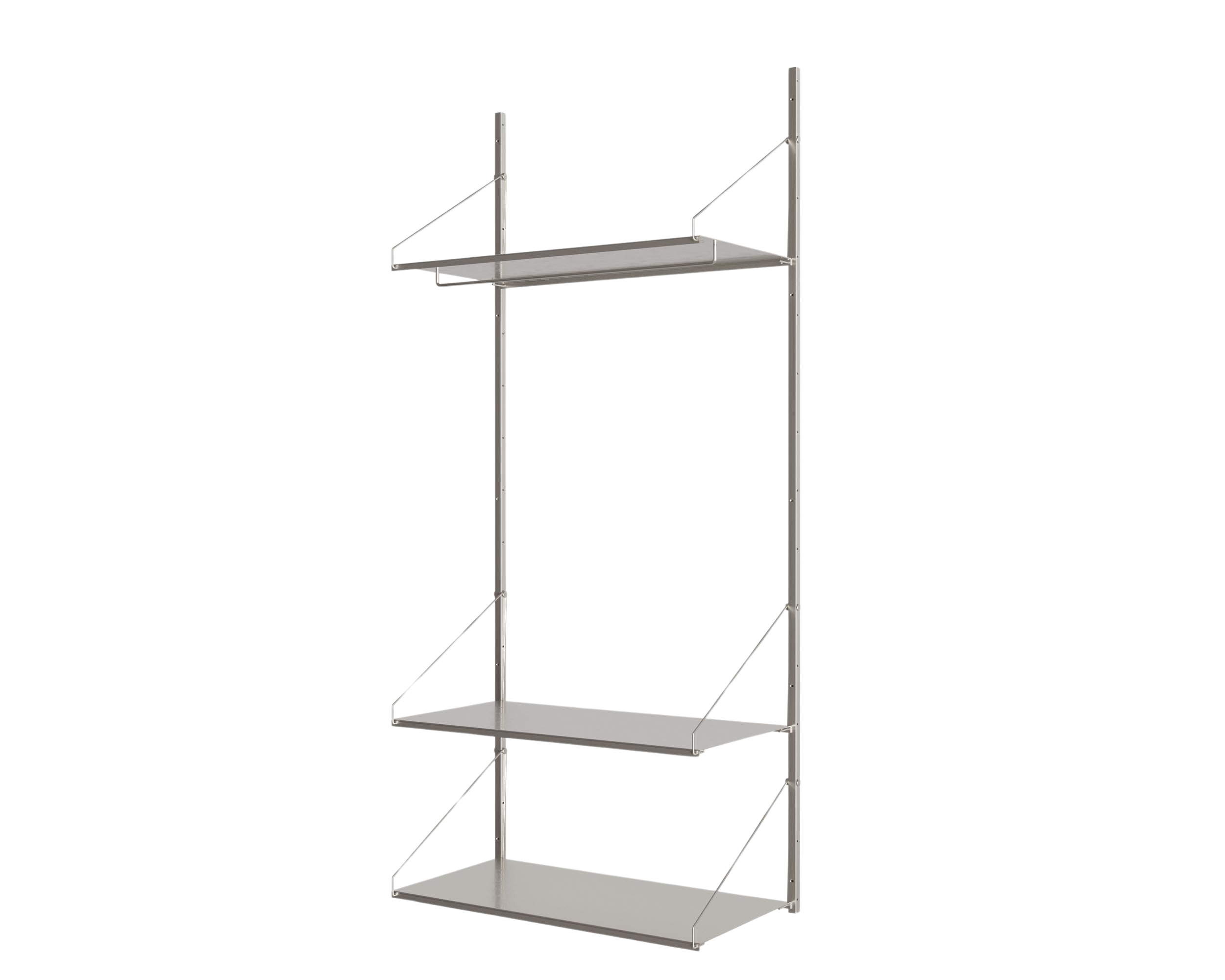 FRAMA - Shelf Library Hanger Section | Stainless Steel | H185.2 / W80