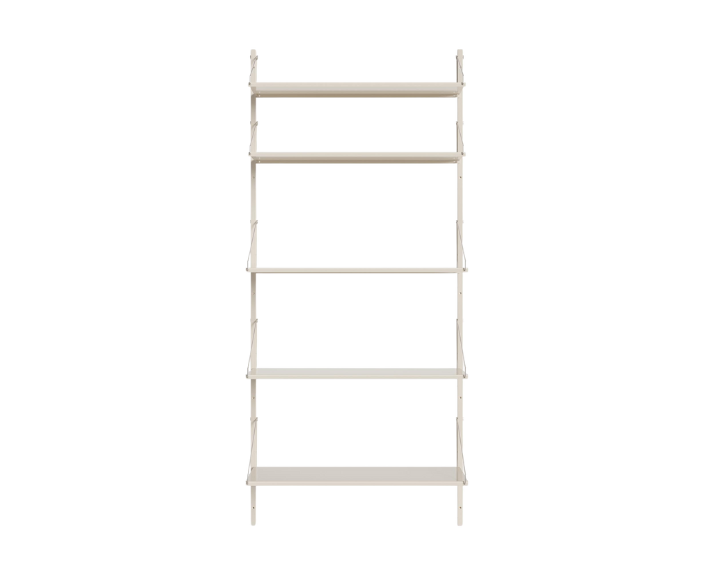 FRAMA - Shelf Library Single Section | Warm White Steel | H185.2 / W80 FRAMA