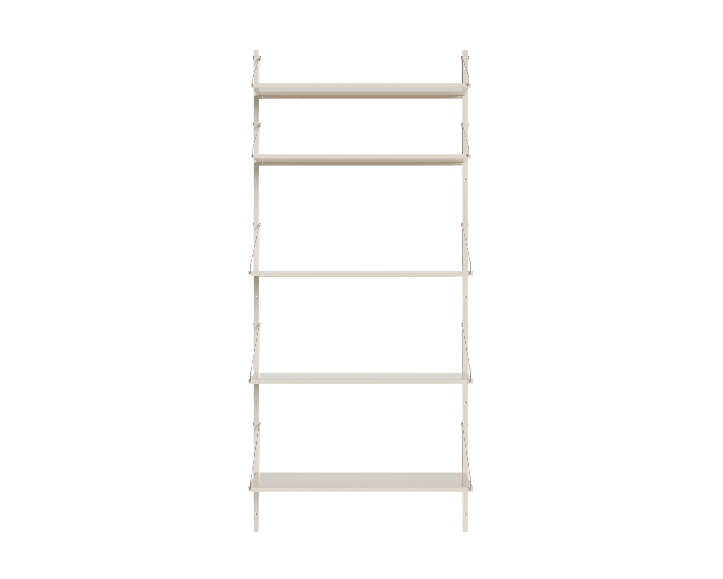 FRAMA - Shelf Library Single Section | Warm White Steel | H185.2 / W80