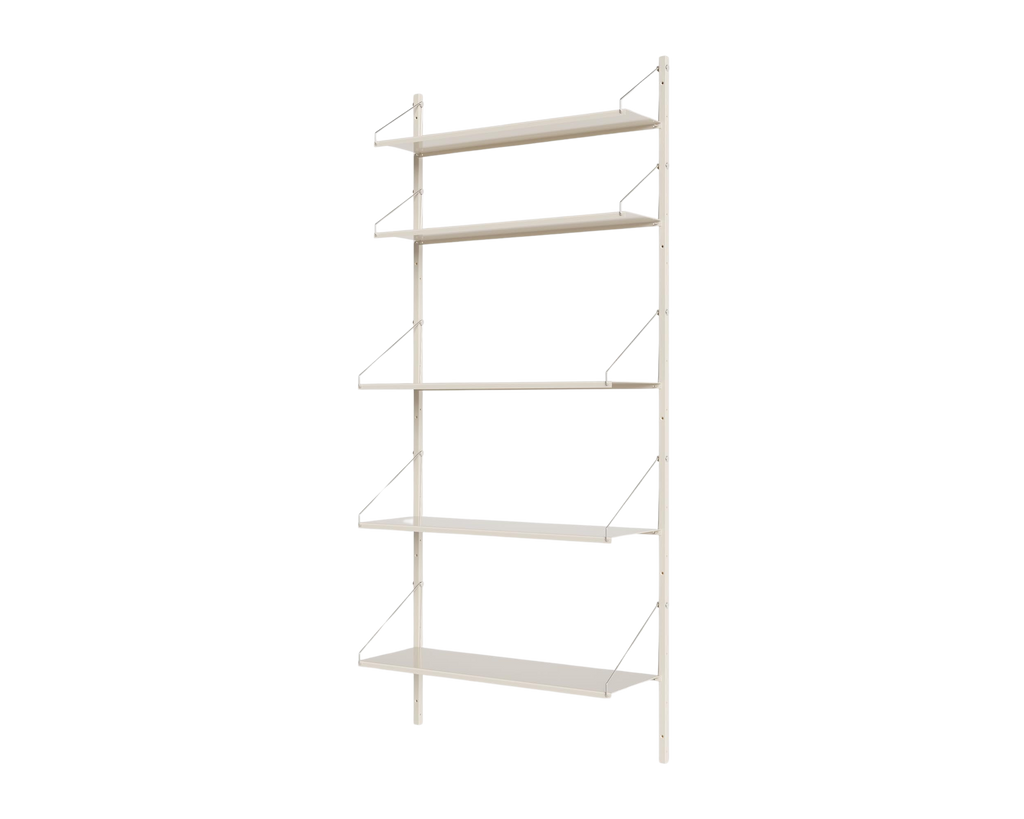 FRAMA - Shelf Library Single Section | Warm White Steel | H185.2 / W80 FRAMA