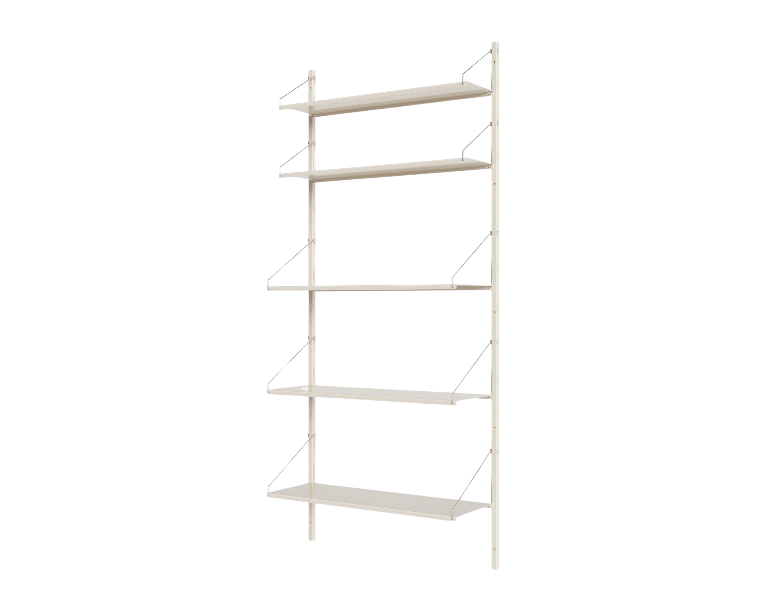 FRAMA - Shelf Library Single Section | Warm White Steel | H185.2 / W80