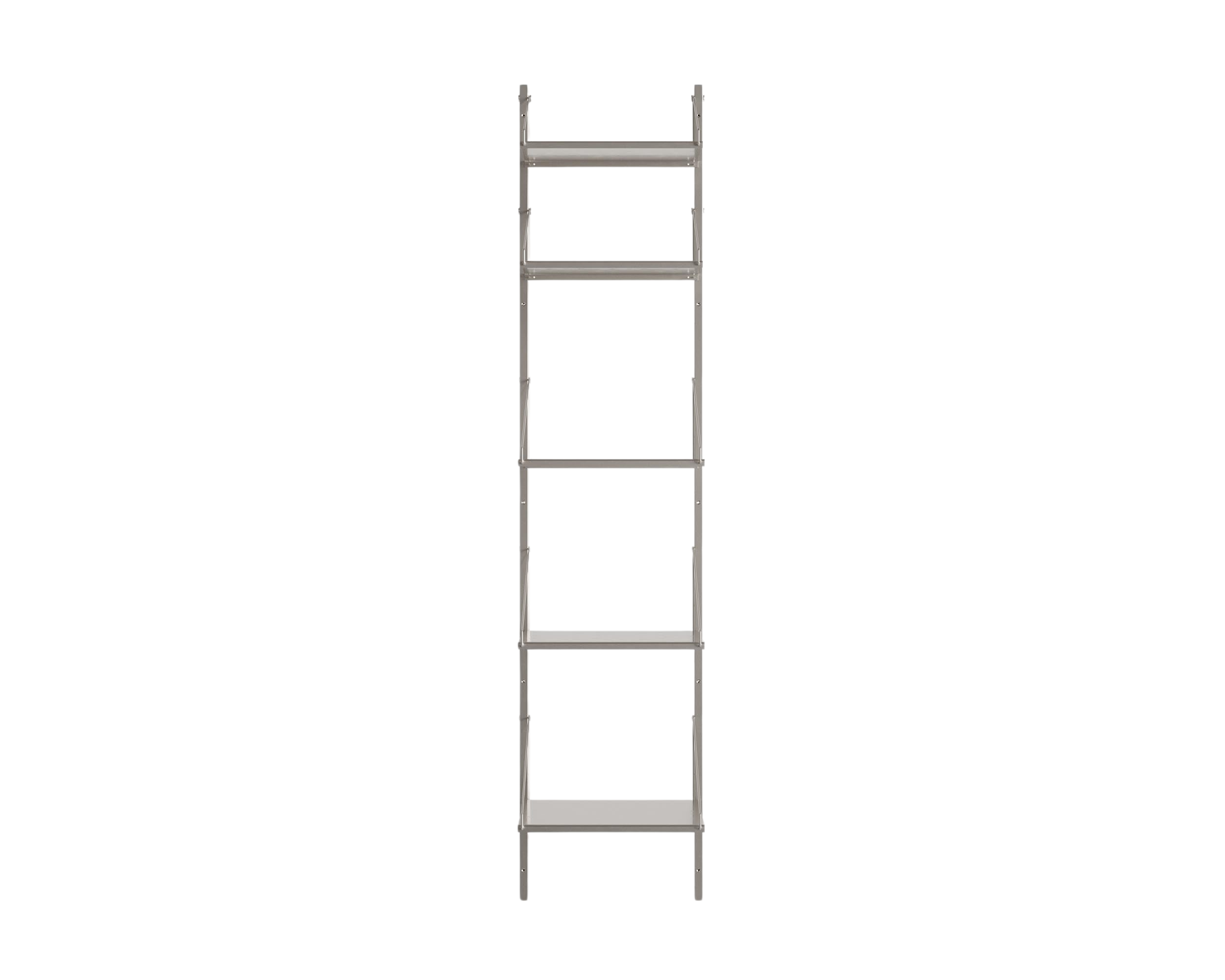 FRAMA - Shelf Library Single Section | Stainless Steel | H185.2 / W40