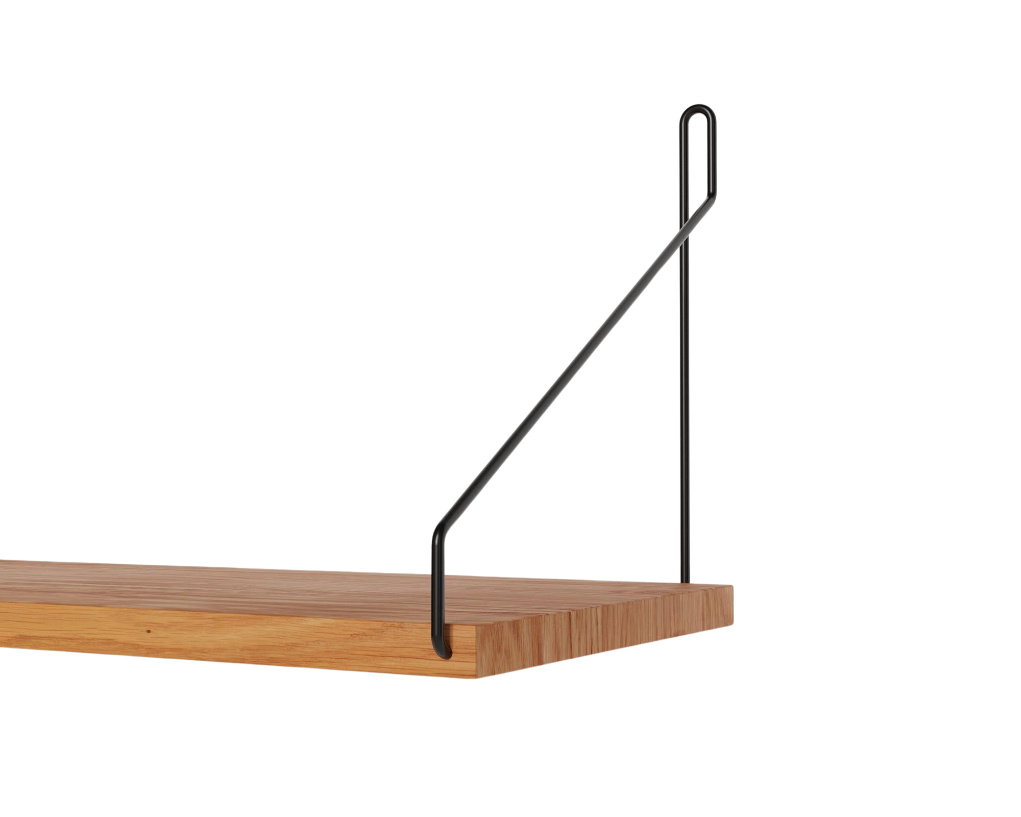 FRAMA - Single Shelf | Natural Oak / Black | D20 / W80
