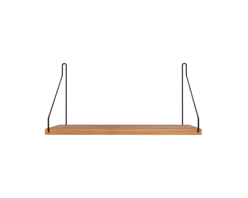 FRAMA - Single Shelf | Natural Oak / Black | D20 / W40 FRAMA