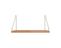 FRAMA - Single Shelf | Natural Oak / Brass | D20 / W40