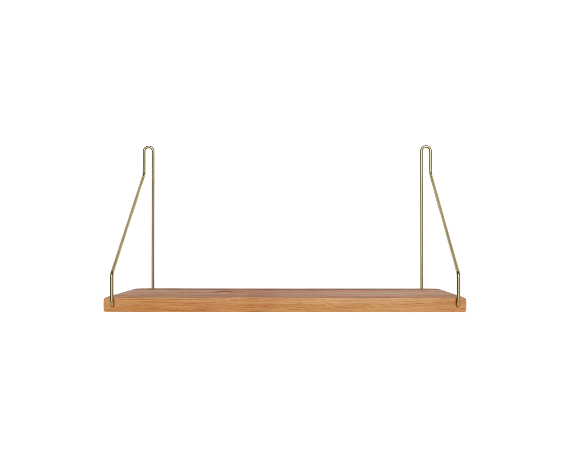 FRAMA - Single Shelf | Natural Oak / Brass | D20 / W40