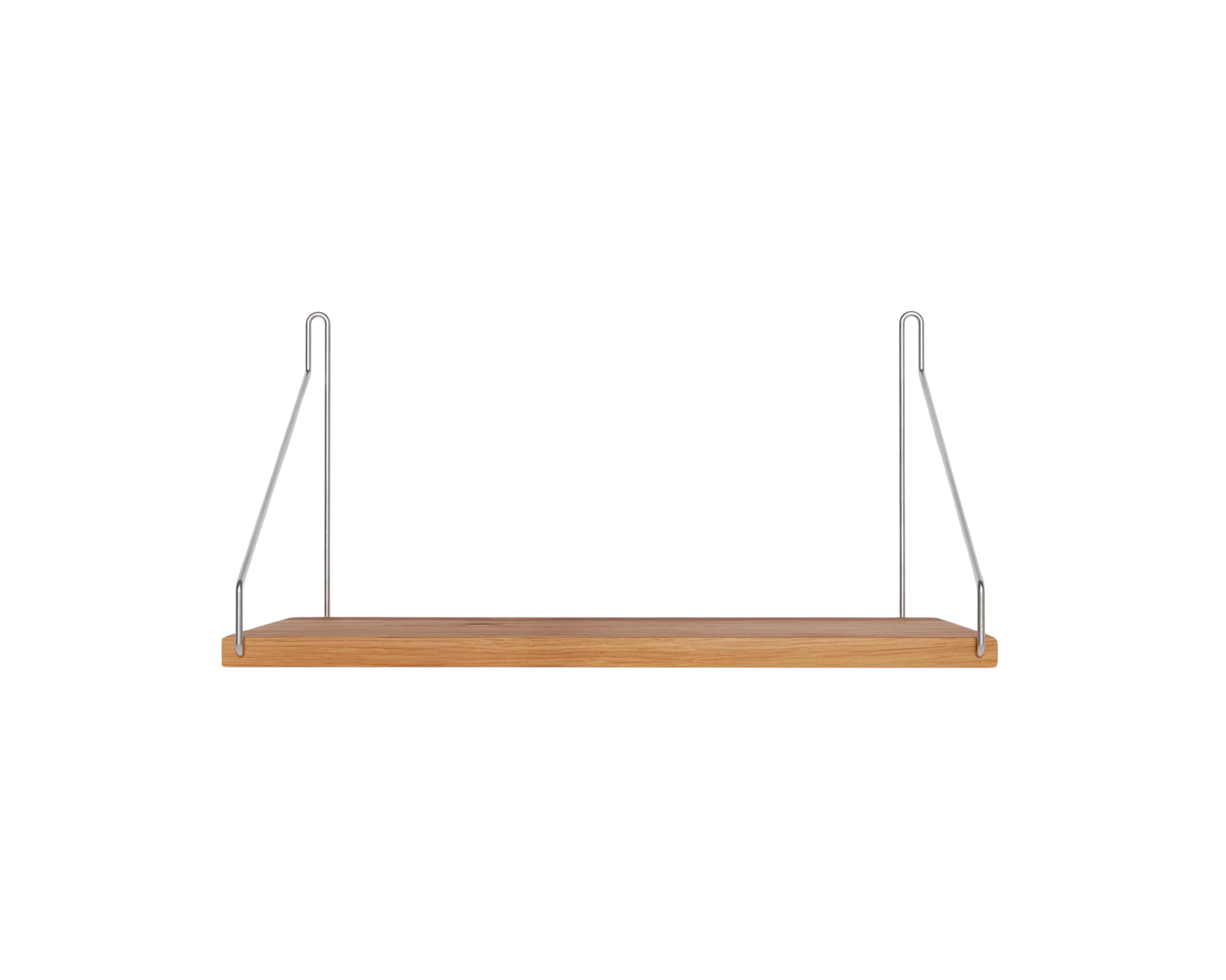 FRAMA - Single Shelf | Natural Oak / Stainless Steel | D20 / W40