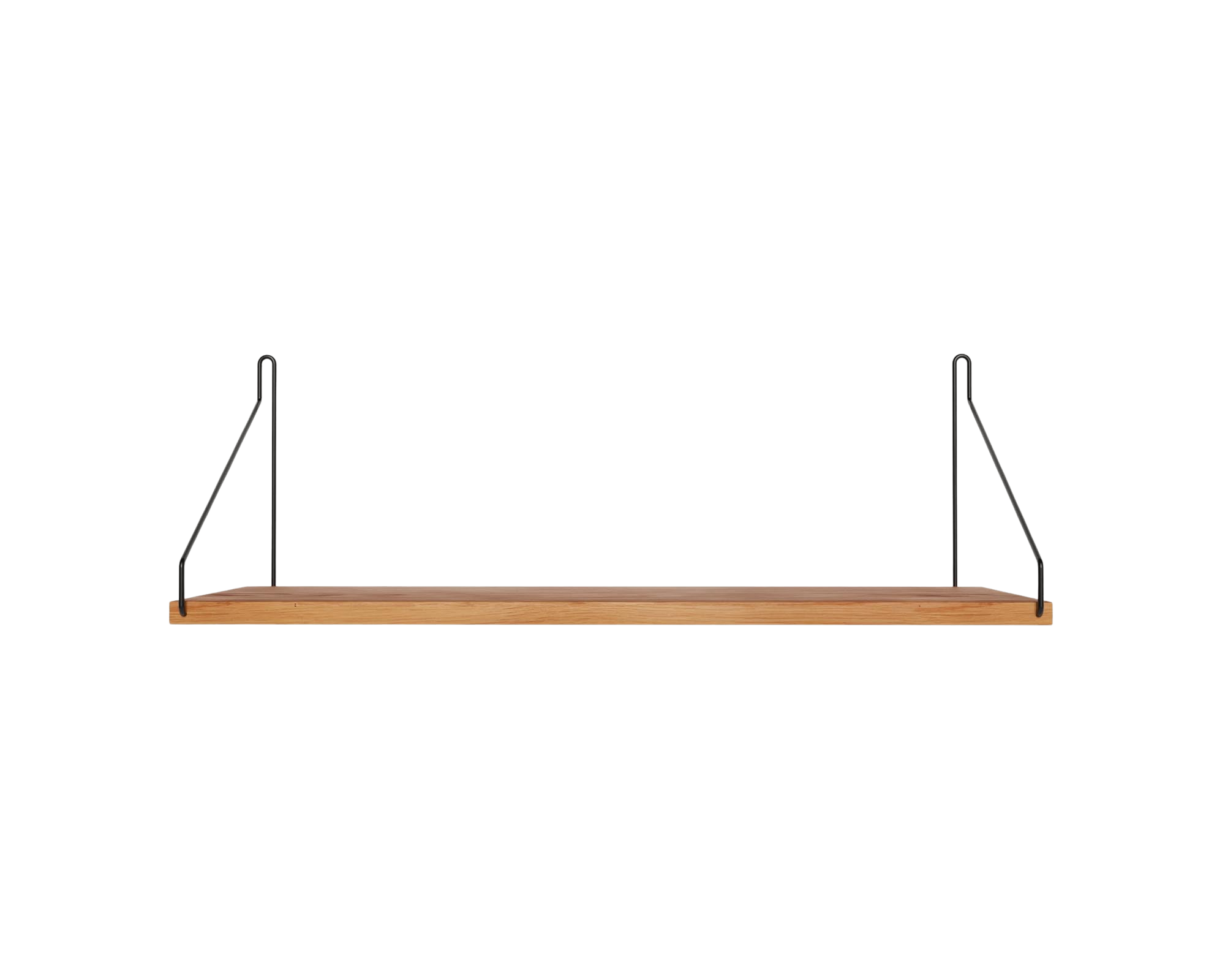 FRAMA - Single Shelf | Natural Oak / Black | D20 / W60