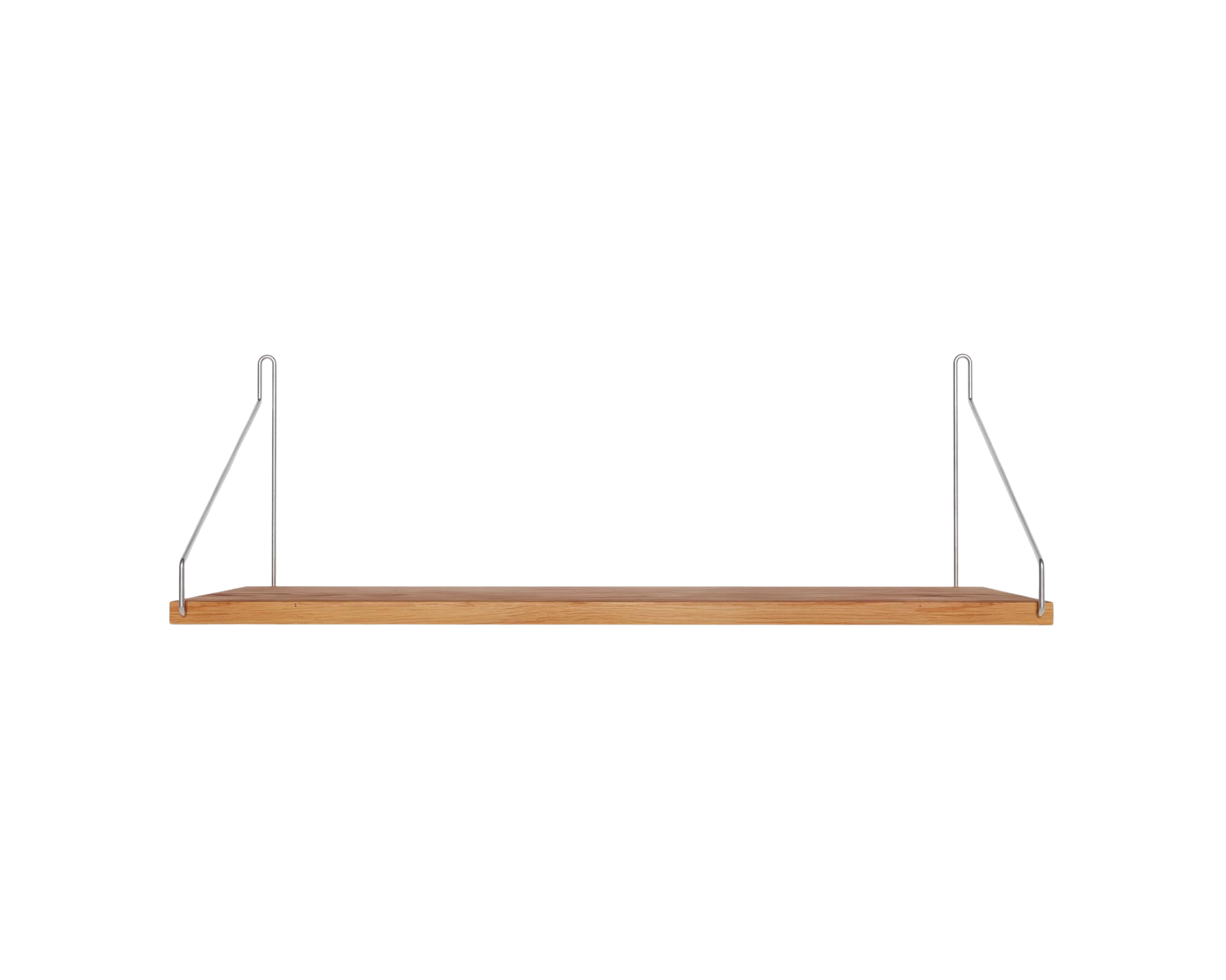 FRAMA - Single Shelf | Natural Oak / Stainless Steel | D20 / W60
