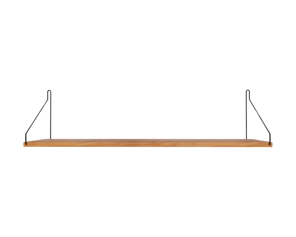 FRAMA - Single Shelf | Natural Oak / Black | D20 / W80