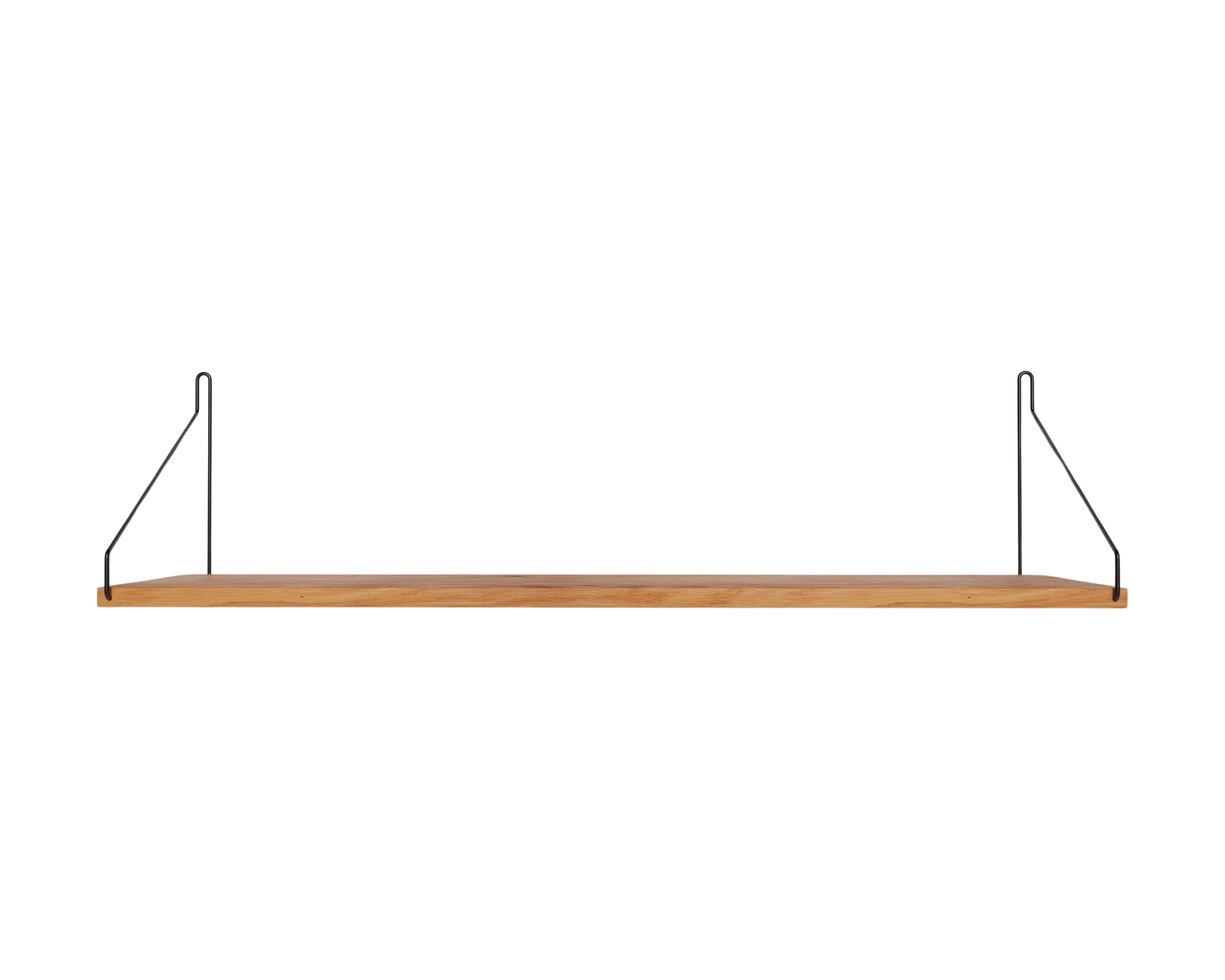 FRAMA - Single Shelf | Natural Oak / Black | D20 / W80