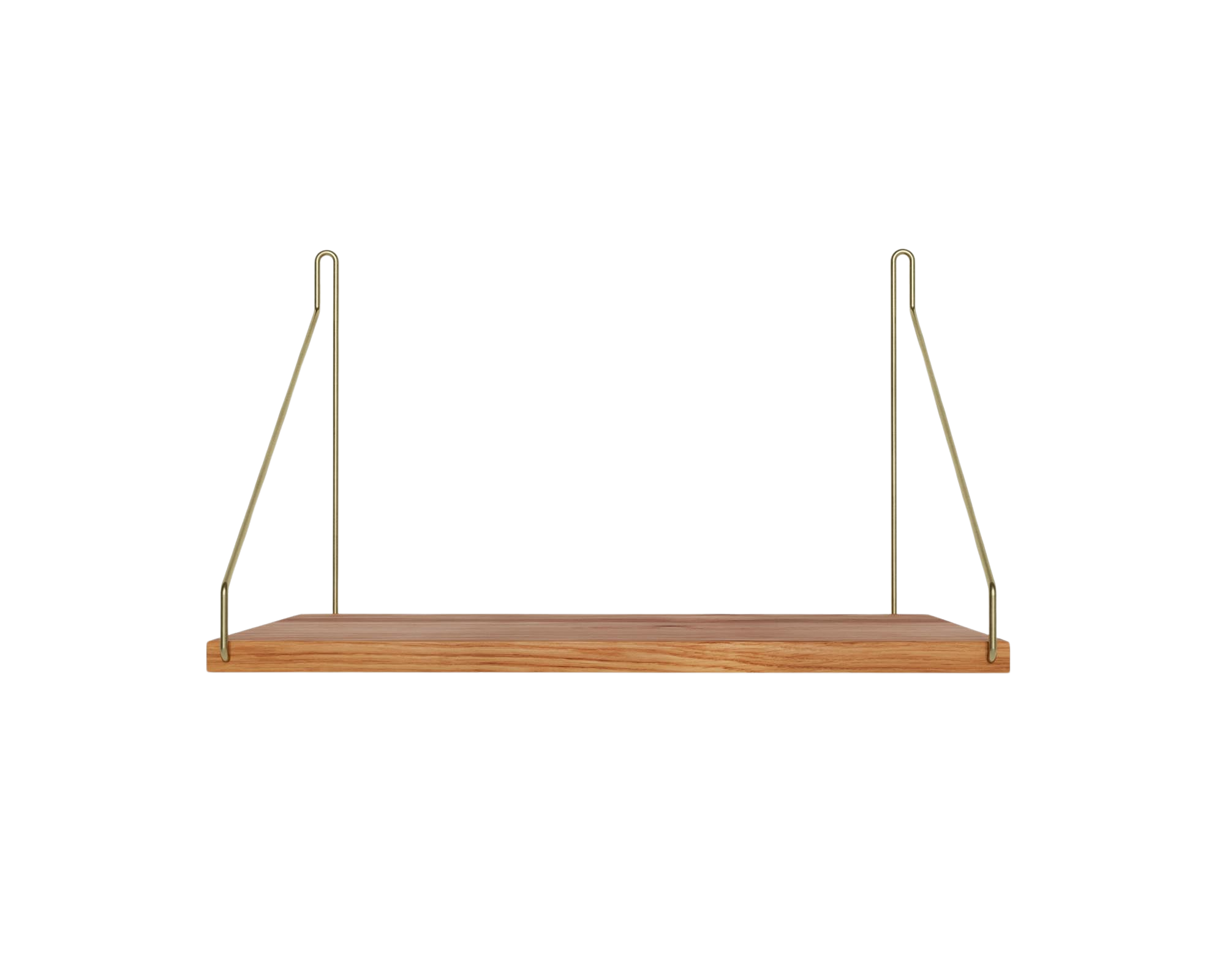 FRAMA - Single Shelf | Natural Oak / Brass | D27 / W40