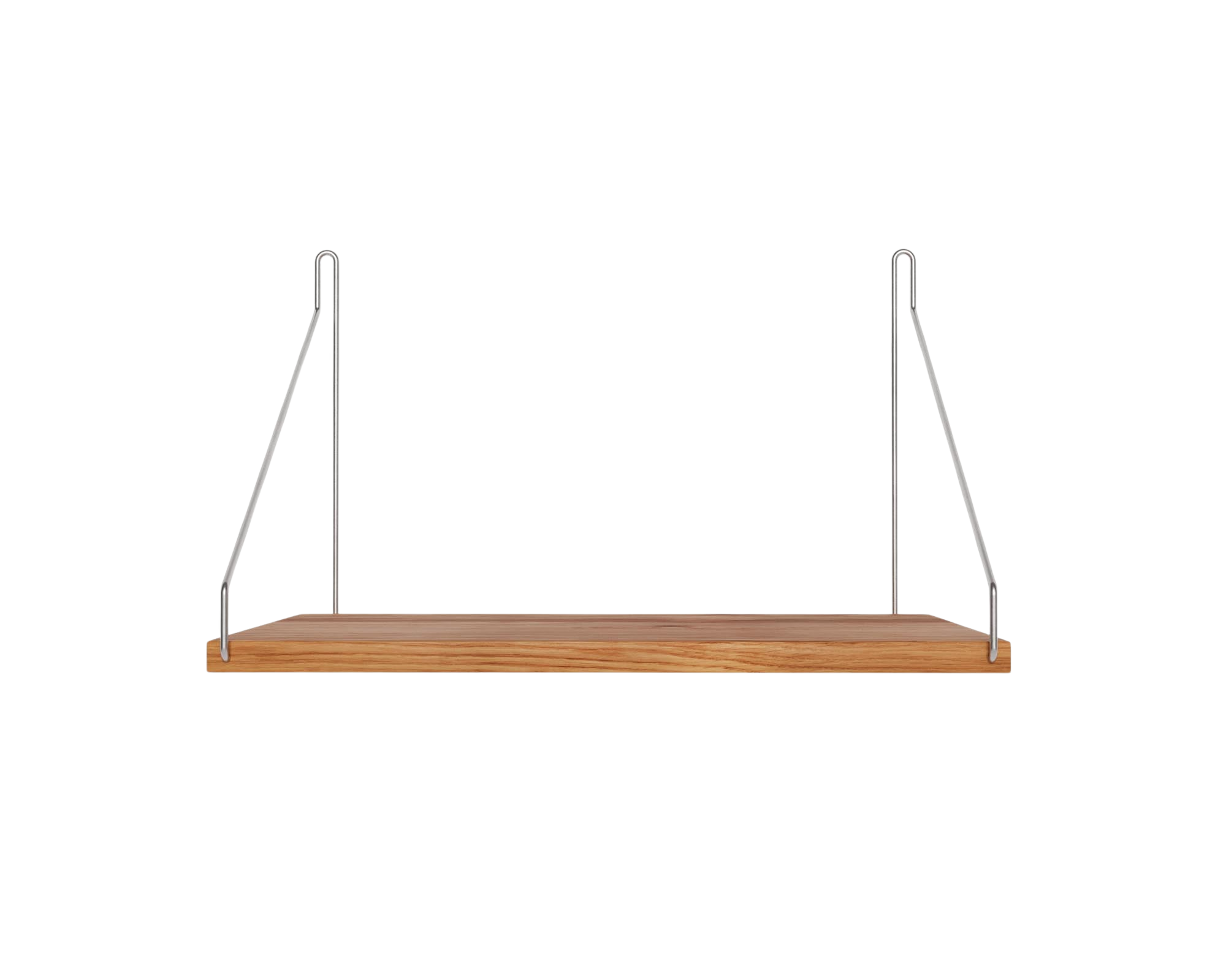 FRAMA - Single Shelf | Natural Oak / Stainless Steel | D27 / W40