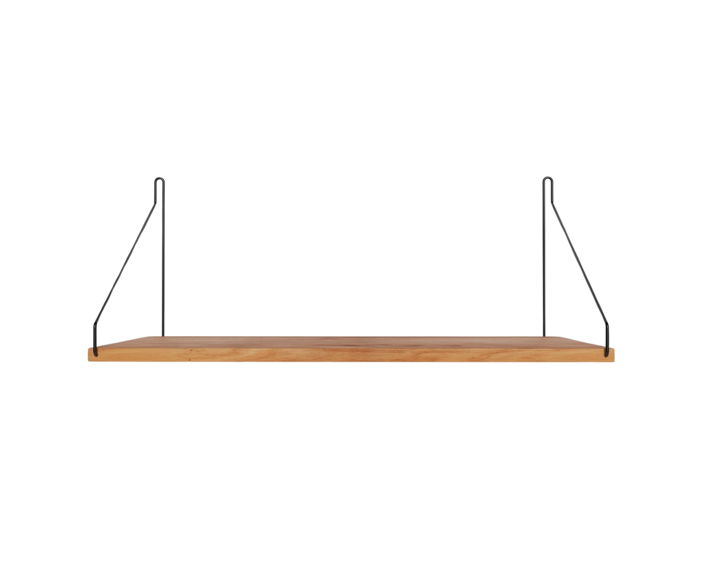 FRAMA - Single Shelf | Natural Oak / Black | D27 / W60 FRAMA