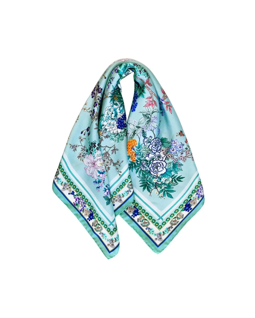 MENG Printed Silk Twill Scarf 