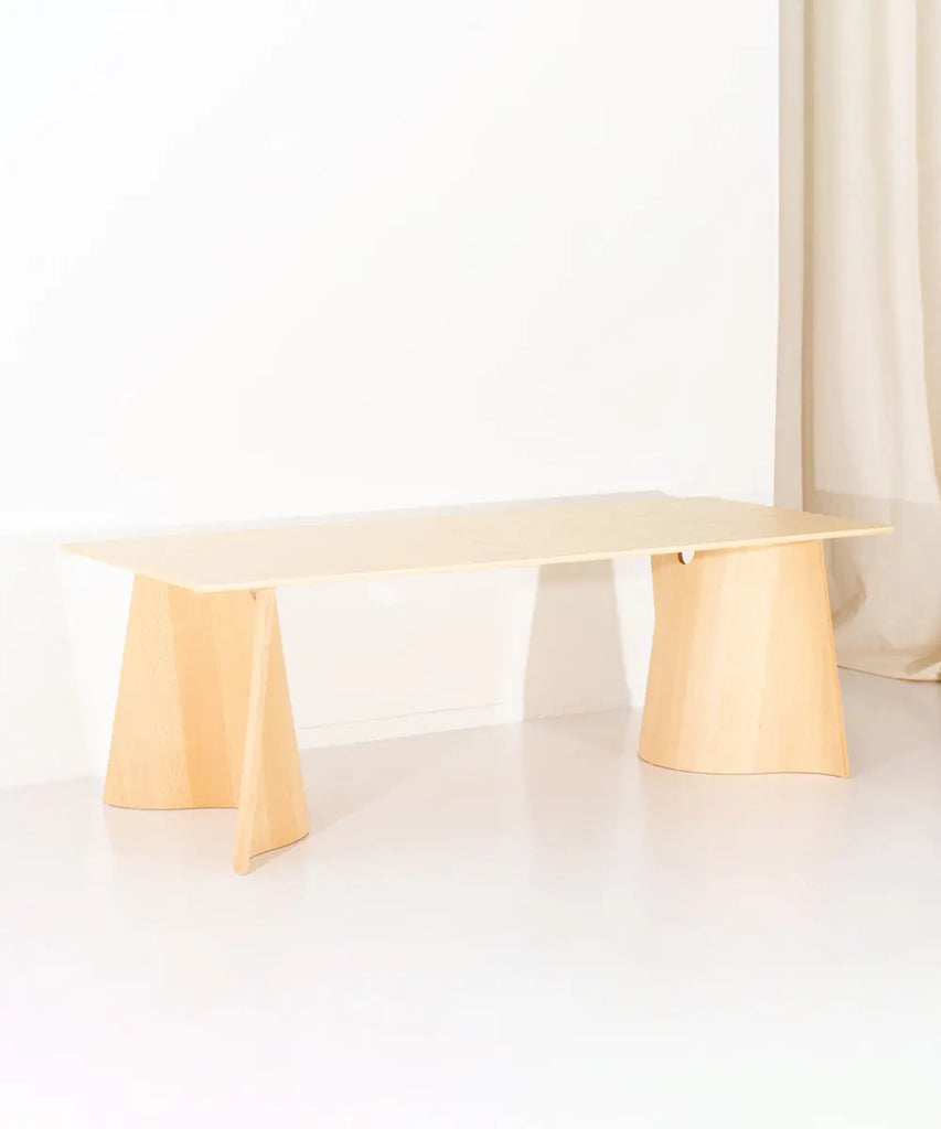 Veneer Trestle Table Matias Moellenbach
