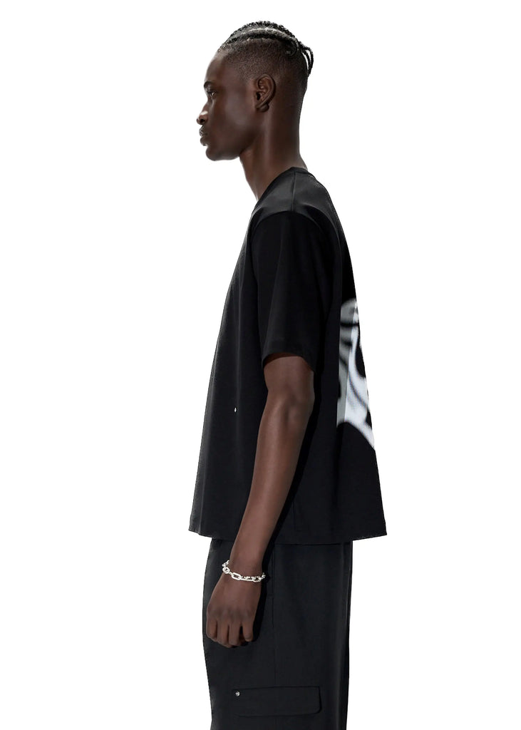 PAST TENSE Warped Logo Crewneck T-Shirt 